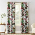 thumbnail image 2 of Hokiten Christmas Blackout Curtains | Light Blocking Print Window Curtains, Western Cow Cactus Xmas Balls Botanical Thermal Insulated Window Drapes for Living Room Kitchen (2 Panels, 104"W x 63"L), 2 of 7