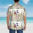 thumbnail image 6 of Easygdp Autumn Garden Men's Hawaiian Shirts Print Lapel Short Sleeve for Beach, vacation, party, casual occasions - Large, 6 of 9