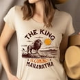 thumbnail image 4 of Christian T-Shirt – The King Is Coming Maranatha Lion of Judah Tee, Gold, Size L, 4 of 6