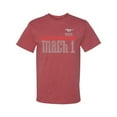 thumbnail image 2 of Wild Bobby, Ford Mustang 50 Years Logo Mach 1 Classic Emblem, Cars and Trucks, Men Graphic Tee, Vintage Heather Red, Small, 2 of 4