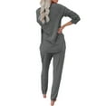 thumbnail image 2 of Langwyqu Women Sport Casual 2 Pieces Sweatsuit Hoodies & Pants, 2 of 4