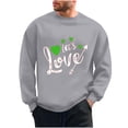 thumbnail image 2 of WAENQINLA Chandails Graphiques de la Saint-Valentin pour Hommes, Imprimé Cœur et Lettres, Col Rond, Manches Longues, Ample, 2 of 6