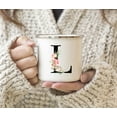 thumbnail image 3 of Koyal Wholesale Stainless Steel Campfire Coffee Mug, Blush Floral Monogram, Letter L, 3 of 5