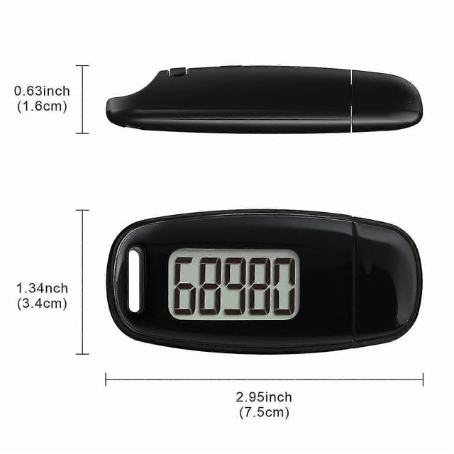 3d Pedometer For Walking, Simple Walking Step Counter With Clip And Strap, Daily Target Monitor, Exercise Time For Men Women Kids Seniors