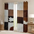 thumbnail image 2 of Castle Fairy Cow Print Patchwork Curtains Pack of 2 (42x84 Each),Plaid Curtains Blackout, 2 of 6