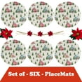 thumbnail image 4 of Christmas Printed Woven Braided Table Placemats 15 Inches Round Set of 6 Non-Slip Dining & Kitchen Table Mats Snow House, 4 of 4