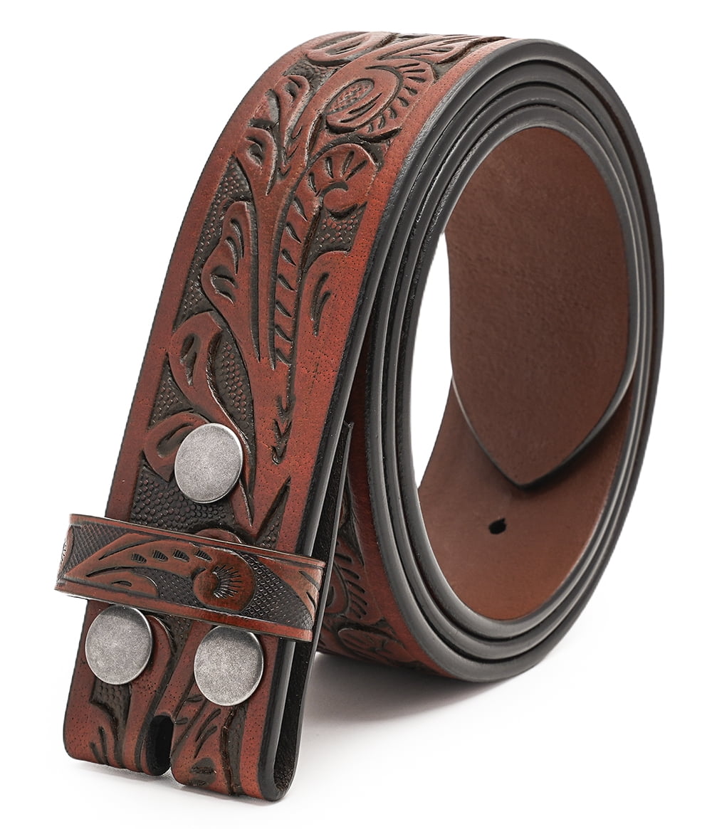 Falari 34mm Full Grain Braided Leather Belt Strap (Buckle Not Included) - Fits 35mm Buckles - View #8