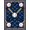 Navy Blue Multi, Pattern 6, variant on ODIKA Sport Design With Crossed Bats Ball And Stitched Seam Accents Baseball Field Stain Resistant Low Profile for Dorm Room, Small Living Apartment