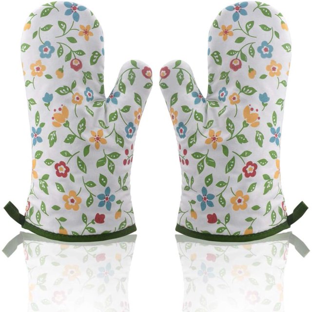 Gants de Cuisine de Qualité Professionnelle, Mitaines de Cuisson Résistantes à la Chaleur Antidérapantes avec Doublure Matelassée, Mitaine de Four Réutilisable pour une Manipulation Sécurisée des Hot Pots et Poêles