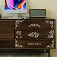 thumbnail image 6 of Rub on Transfer Decal Sticker for Furniture Craft Decor 6"x12" White Leaves and Small Flowers 3Pcs Waterproof UV DTF Transfer for Drawer Dresser Glass Porcelain Wood Plastic Window, 6 of 8