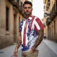 thumbnail image 3 of Aplkyhs Vintage American Flag Matching Couple Tennis Shirts Quarter Zip Matching Golf Shirts for Couple Machine Washable Mens Hawaiian Shirt for Golf Tennis Hiking, 3 of 6