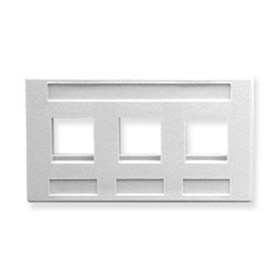 ICC 3 Port Faceplate Furniture - White