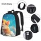 thumbnail image 3 of Disketp Cloud Cute Hamster Mochila Estampada de Gran Capacidad con Lonchera y Estuche, Set de 3 Piezas para Estudiantes, 3 of 7
