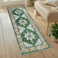 thumbnail image 4 of MeyJey Oriental Indoor Runner Rug for Hallway 2'x6', Non-Slip Machine Washable Vintage Area Rug Floor Carpet for Bedroom Kitchen Dinning/Living/Laundry Room, Green, 4 of 15
