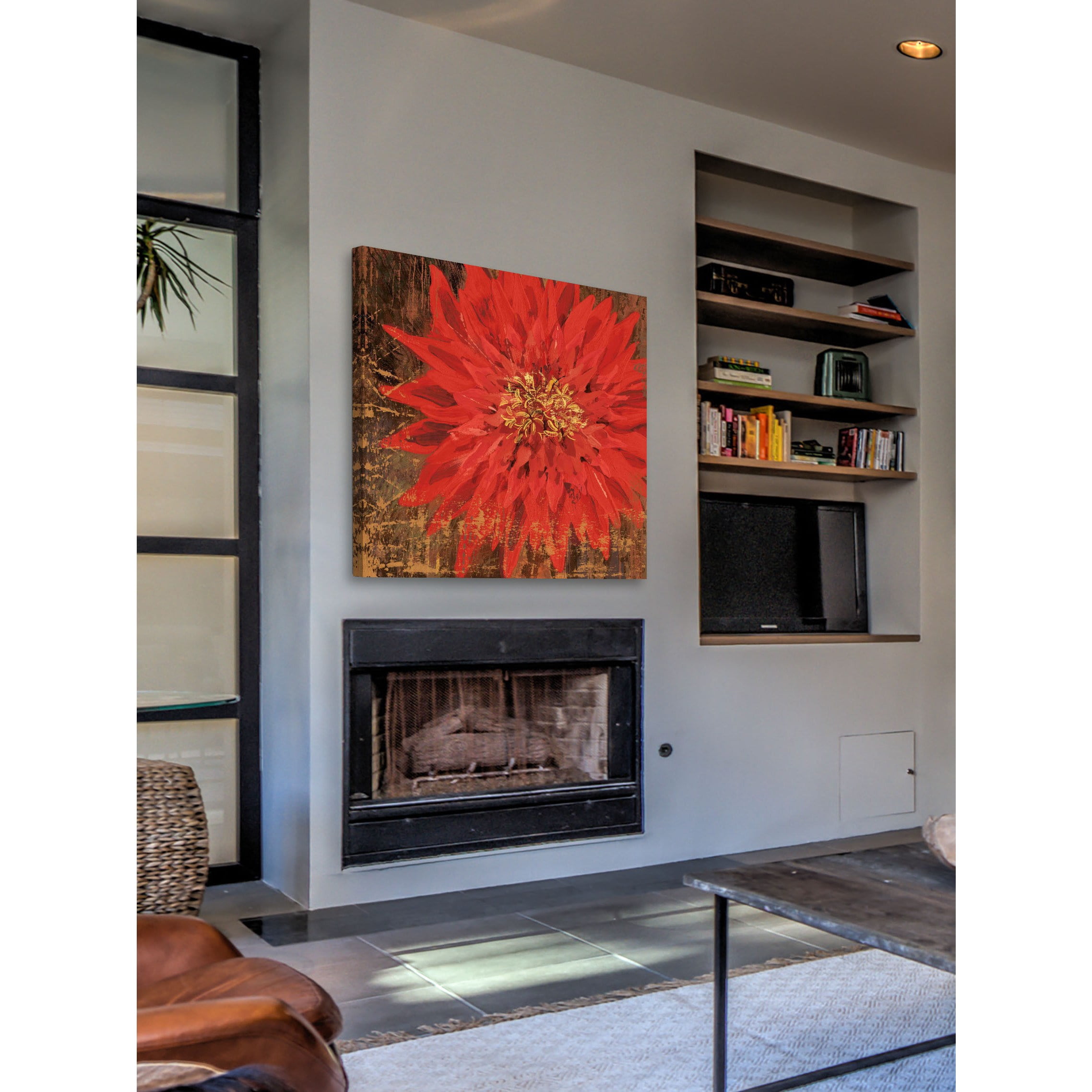 Marmont Hill "Floral Frenzy Red III" Painting Print on Canvas