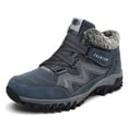 thumbnail image 3 of Botas de nieve de gran tamaño para hombres y mujeres, otoño e invierno, antideslizantes, cálidas, ligeras, cómodas, de caña alta, informales, de algodón, 3 of 5