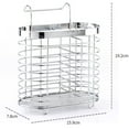 thumbnail image 5 of Metal Hanging Utensil Organizer Rack | Stainless Steel Chopsticks Spoon Fork Holder | Multi-Purpose Tableware Tube Cage | Kitchen Tool Storage | 15.9x7.8x19.2cm | Silver | 1 Pc, 5 of 8