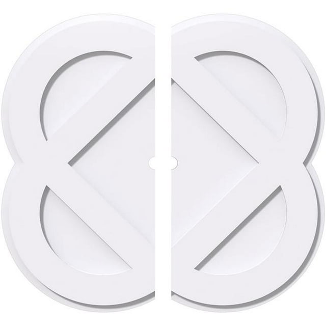 Ekena Millwork CMP26CE2-01000 26 in. OD x 1 in. ID Square Charlotte Architectural Grade PVC Contemporary Ceiling Medallion - 2 Piece
