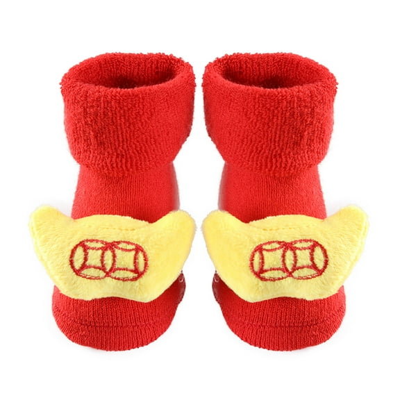 Coerni Baby Socks Dress Socks Happy Birthday Anniversary Non Slip Floor Climbing Socks Toddler Socks Thick Boy