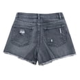 thumbnail image 6 of Jean Shorts Womens 2026 Summer High Waist Washed Blue Ripped Distressed Frayed Hem Denim Shorts, 6 of 6