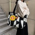 thumbnail image 5 of CGCBAG Bolso de mano de lona con capacidad de almacenamiento informal para mujer, bolso de hombro sencillo para ir al trabajo, bolsos de diseñador de moda, 5 of 5