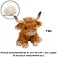 thumbnail image 2 of Highland Cow Stuffed Animal 7.9'' Realistic Scottish Cow Plush Toy Soft Farm Animal Cattle Plushie Doll Gift, 2 of 6