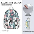 thumbnail image 5 of Husky Dog Flower Floral Backpack for School,Cute School Bag,Schoolbag with Adjustable Shoulder Straps & Padded Back,15"x11.42"x5.5", 5 of 6