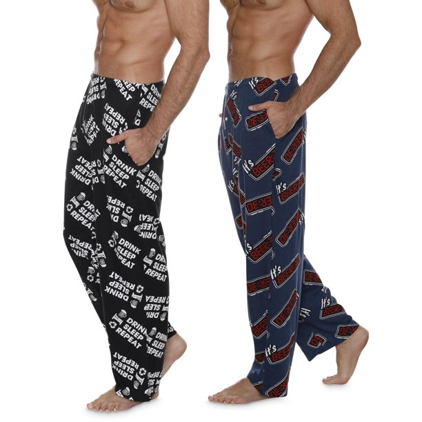 Fun Boxers Fun Boxers Mens Boxer Pants 2 Pc Cotton Fun Lounge Adult