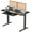 Black, variant on Electric Standing Desk with Glass Tabletop and Drawer, Ergonomic Height Adjustable Stand Up Table Home Office Computer Sit Stand Desk with Memory Controller, Type-C & USB Ports, White