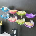 thumbnail image 4 of OIUR 3Pcs Wall Mount Lotus Soap Dish Double Layers Quick Drain No Drill Kitchen Bathroom Shampoo Bar Soap Holder Container Box Saver, 4 of 6