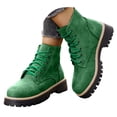 thumbnail image 3 of YLYL Womens Suede Ankle Booties Lace up Chunky Heel Round Toe No Slip Fashion Casual Motorcycle Combat Boots, 3 of 9