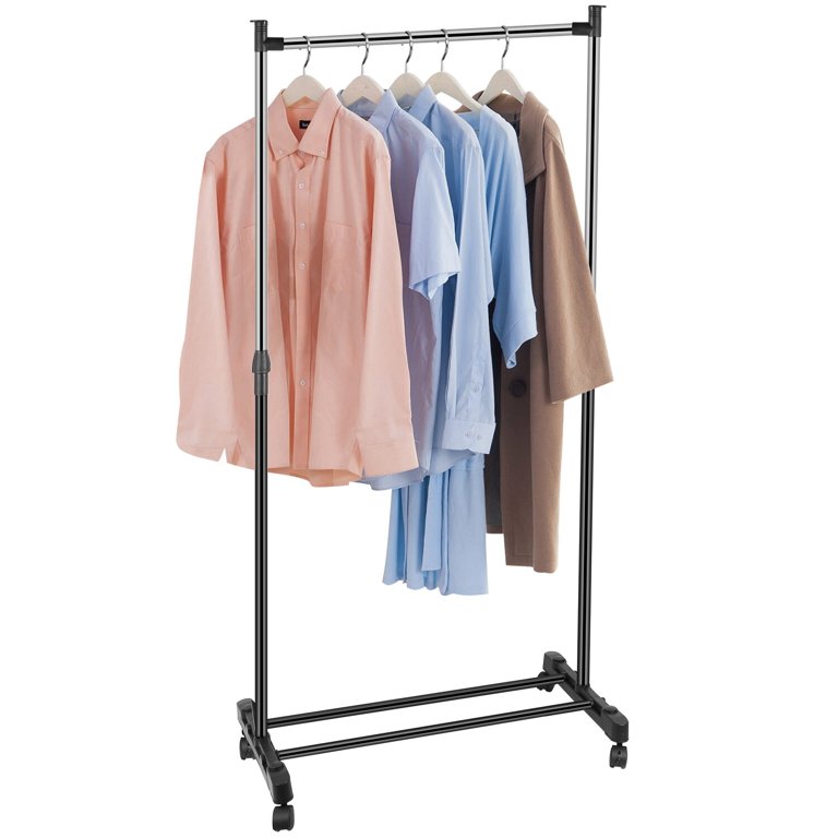 Clothes Rack Stand 1000LBS Rolling Garment Rack Heavy Duty Collapsible ...