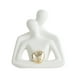 thumbnail image 4 of Estatua de pareja de cerámica, figura decorativa nórdica abstracta pequeña para oficina Blanco, 4 of 9