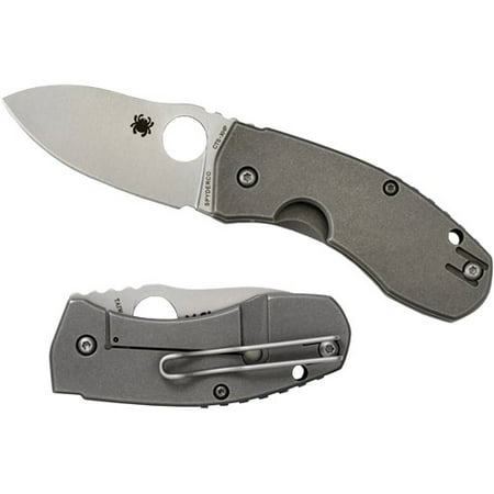 Spyderco Techno by Marcin Slysz Titanium Folding Knife, Plain Edge