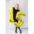 thumbnail image 2 of Gold Number 14 Balloon 40 inch, 14 Number Balloon, 14th Gold Birthday Decorations, 14 Year Old Girls Boys Golden Party Supplies, 2 of 18