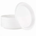 thumbnail image 4 of Serving 10" Disposable White Salad Plastic Plates - Durable & Eco-Friendly - Perfect for Restaurants, and Elegant Parties - Hassle-Free Cleanup - Set of 300, 4 of 6