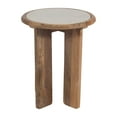 thumbnail image 4 of Sagebrook Home Modern Neutral Wood/Marble Side Table in Brown - 18" x 18" x 22", 4 of 9