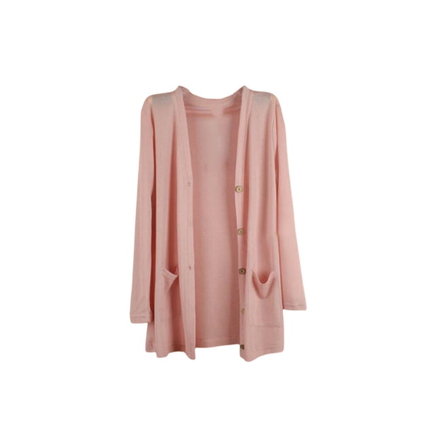 Minnieouse Abrigo de moda, chal de punto, chaqueta de verano, dulce regalo, ropa de mujer de larga duración, mano de obra fina, cárdigan suelto Abrigos y chamarras Rosado