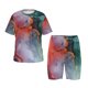 thumbnail image 1 of Balery Colorful Abstract Waves Conjunto de Pijama Infantil de Manga Corta con Estampado – Ropa de Dormir de Algodón Suave-Medium, 1 of 6