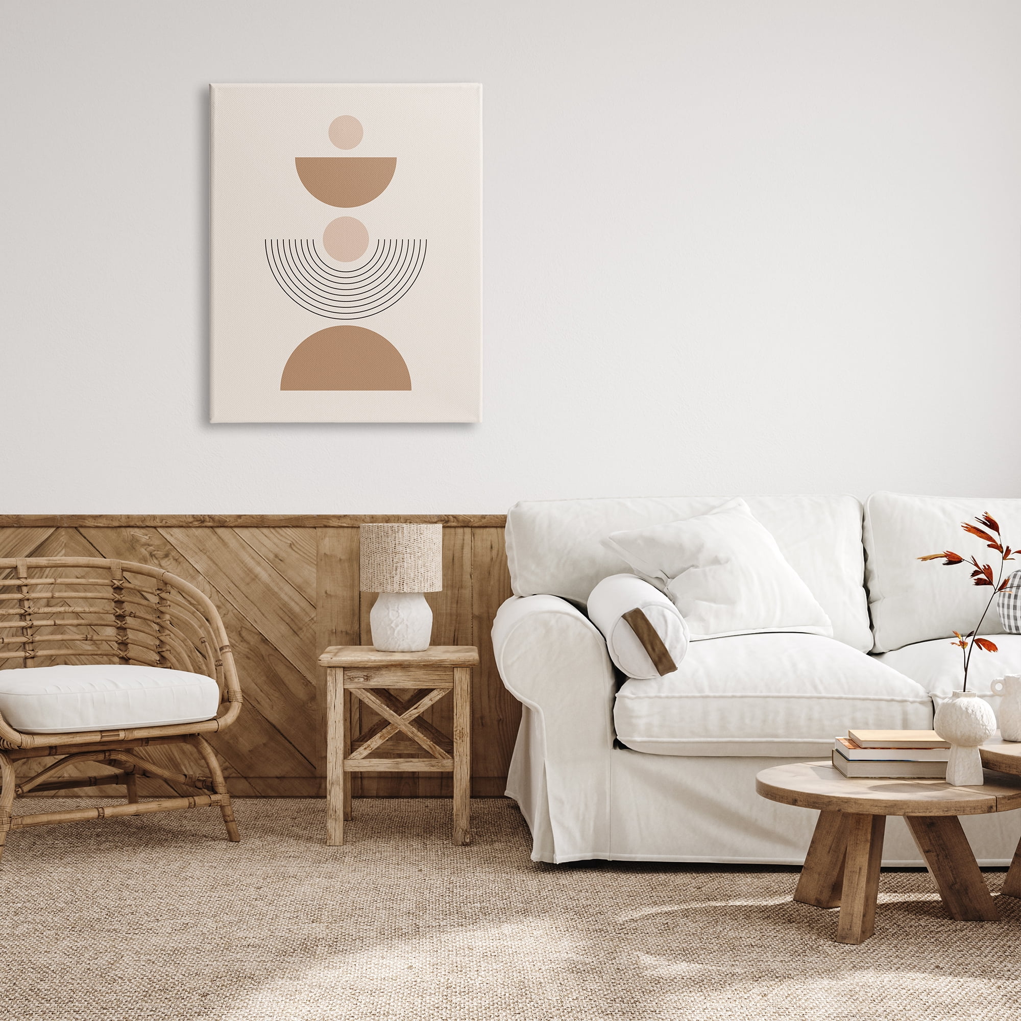 Stupell Industries Modern Arched Shapes Abstract Painting Gallery Wrapped Canvas Print Wall Art, 30 x 40