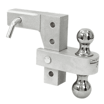 TowingMaster Adjustable Trailer Hitch- Heavy Duty Aluminum with Dual Ball Mount