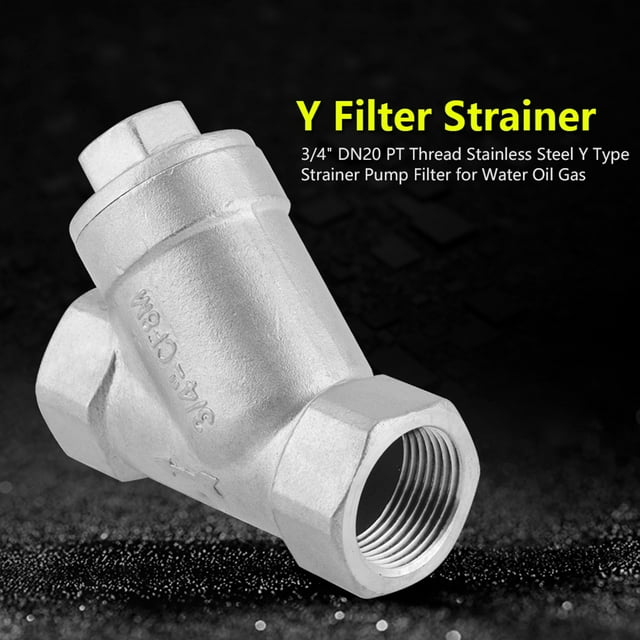 Filtro En Y, Filtro En Y De Acero Inoxidable De Doble Capa, Confiable Para El Sistema De Tuberías Del Medio De Transporte ANGGREK 3/4 Y strainer