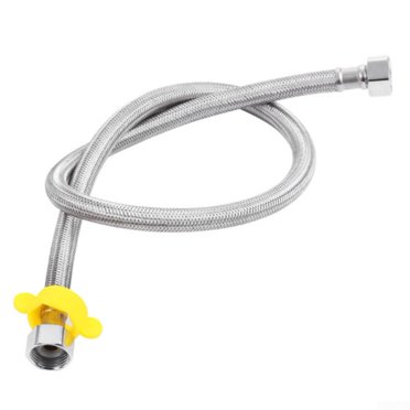 Everflow Supplies 12" Stainless Steel Braided Faucet Supply Line – 3/8" MIP X 3/8" FIP, Lead Free, For Delta Faucets