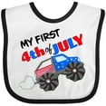 thumbnail image 3 of Inktastic My First Fourth of July Monster Truck Boys or Girls Baby Bib, 3 of 4