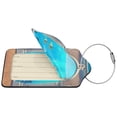 thumbnail image 2 of Pofeuu Underwater Aquarium Arches Print Luggage Tags, Privacy Cover ID Label with Stainless Steel Loop and Address Card for Travel Bag Suitcase-1, 2 of 5