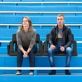 thumbnail image 4 of Costway 1 PCS Stadium Seat for Bleachers Bleacher Chair with 6 Adjustable Positions Back Support Black, 4 of 9
