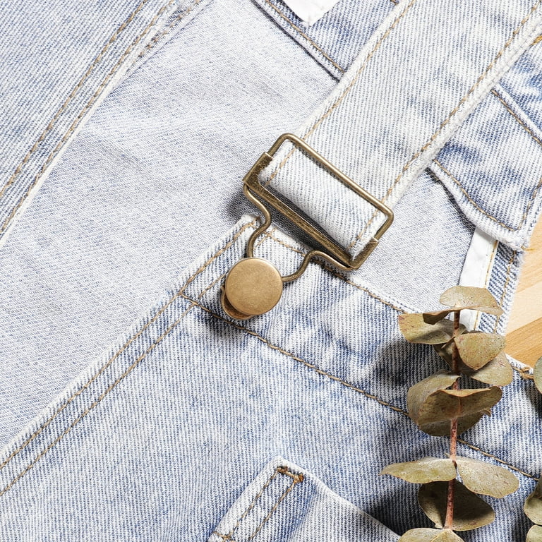 16pcs Suspender Buckles Metal Overall Buckles Replacement Belt Fasteners  Jeans Accessories