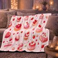 thumbnail image 6 of Sweet Strawberry Bakery Theme, Festive Holiday Scene, Warm Flannel Blanket for Kitchen and Dining Room with Detailed Artwork, Art Lovers Christmas Gift, Festive Home Decor, 6 of 9