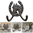 thumbnail image 2 of Set of 2 Decorative Cast Iron Hooks for Entryway Bathroom Garden Wall Hangers, 2 of 15