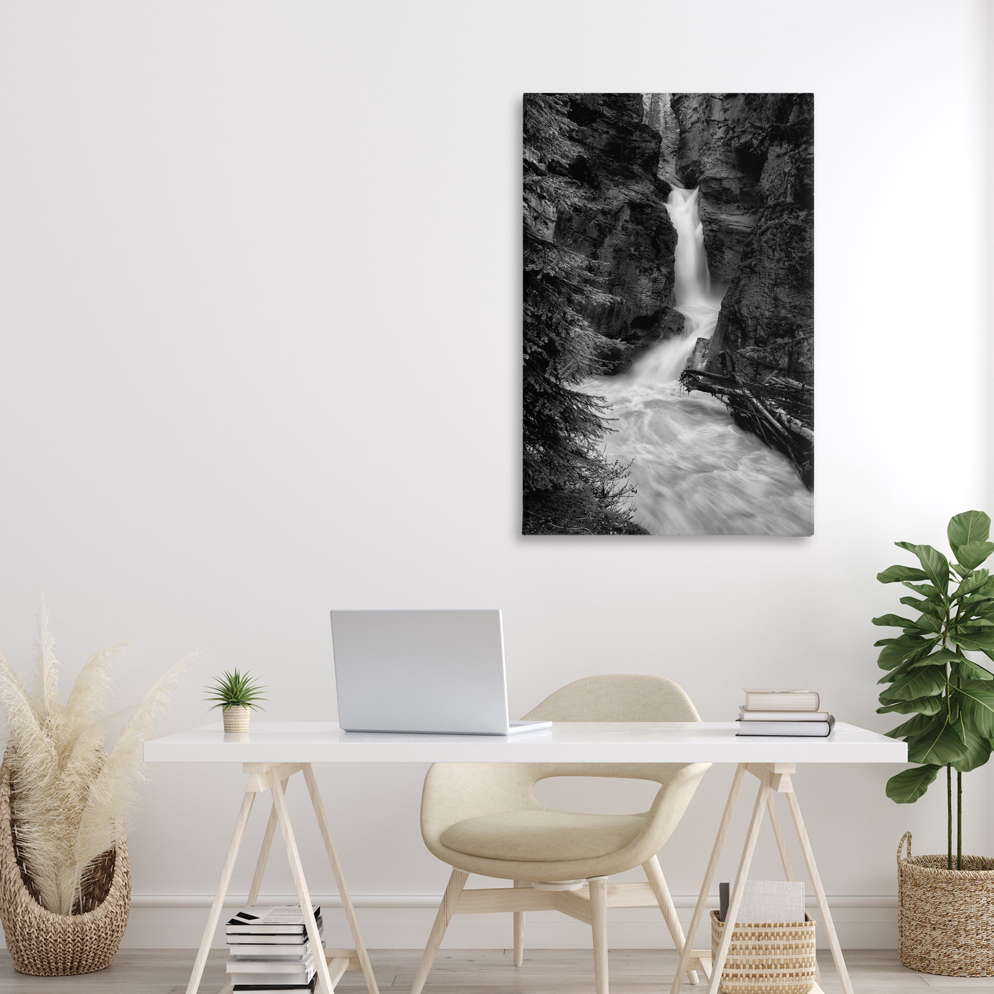 Stupell Industries Banff National Park Waterfall Canvas Wall Art, design by Jon Evan